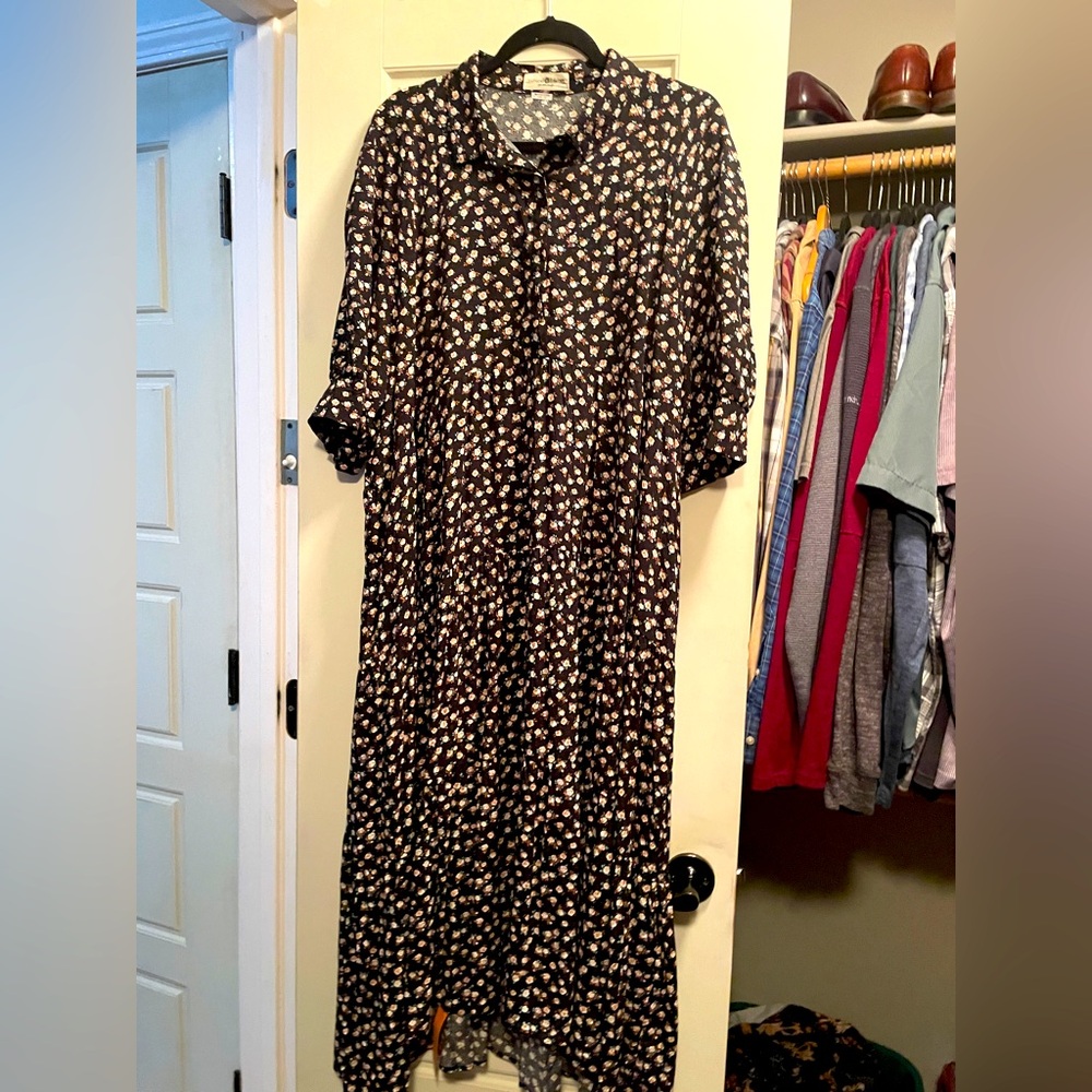 NATURAL LIFE Black Floral Dress